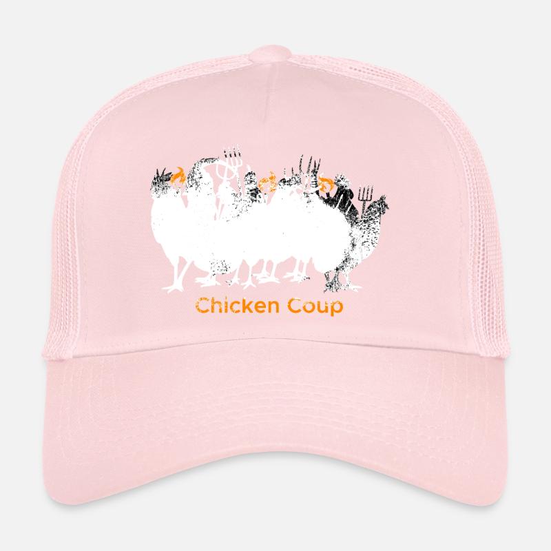 Chicken Coup - Poulets blancs sur noir Casquette trucker 