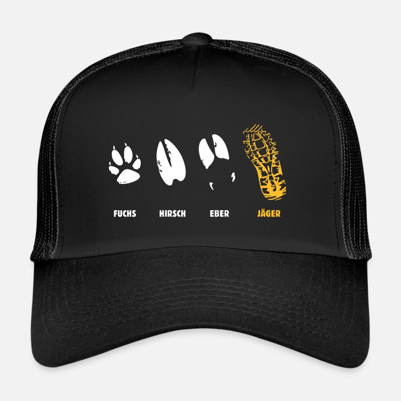 Fox, deer, boar, hunter, footstep, track Trucker Cap