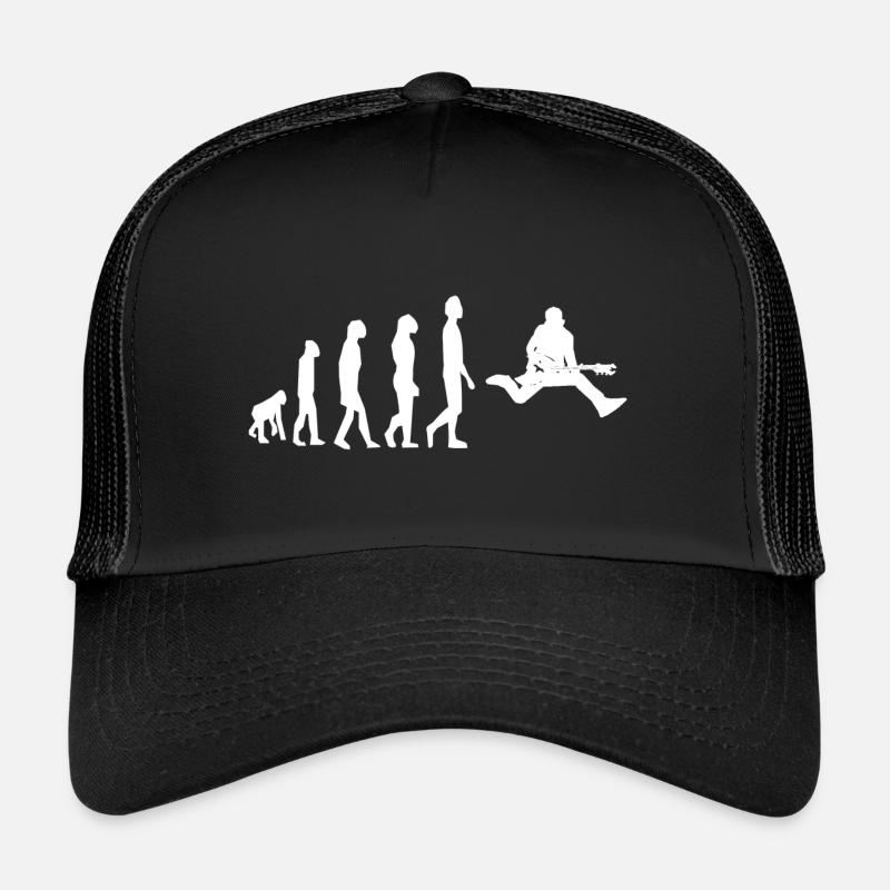 Guitariste Evolution Guitar player guitare rock Casquette trucker 