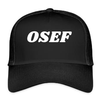T-SHIRT OSEF RIEN A FAIRE BALEK - CADEAU HUMOUR - Casquette trucker  - noir/noir - Devant
