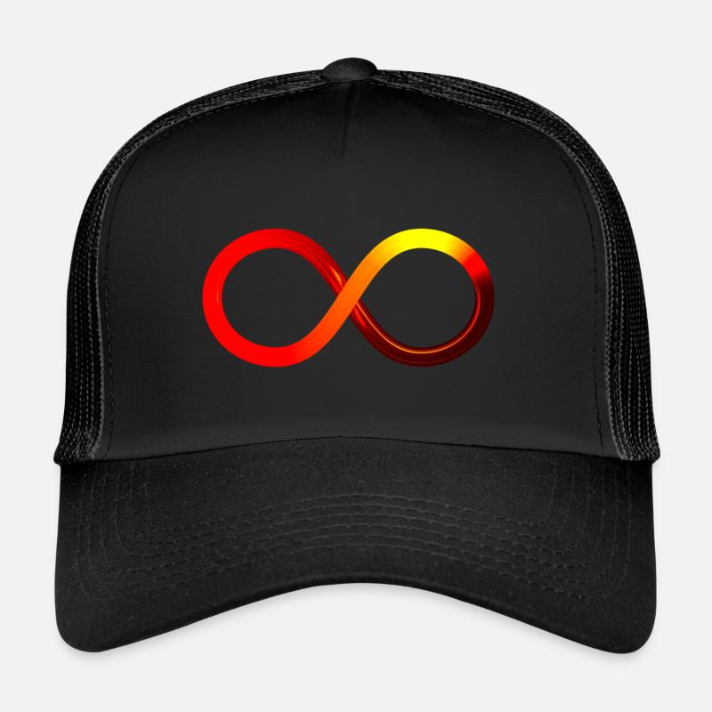Infinite Infinity Symbol Red Orange Yellow Trucker Cap