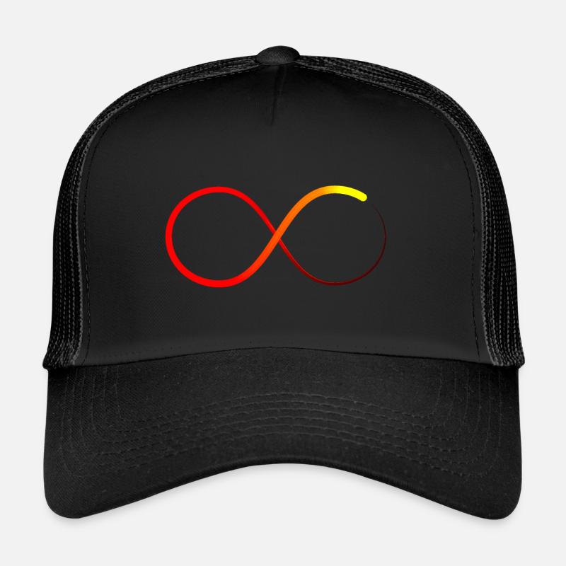 Infinite Infinity Symbol Red Orange Yellow V2 Trucker Cap