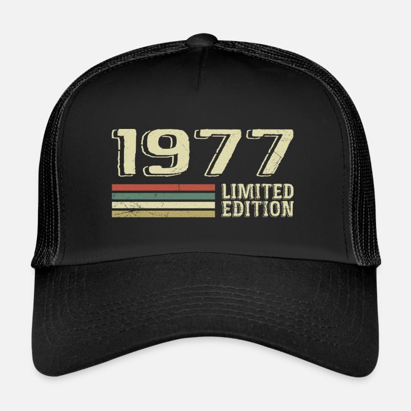 Born In 1977 Birthday 1977 Vintage 1977 Trucker Cap
