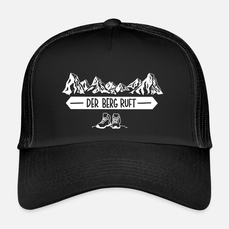 Der Berg ruft - Trucker Cap - Schwarz/Schwarz