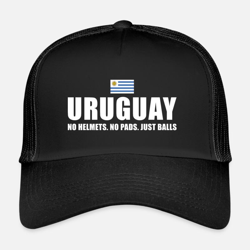 Pas de casques pas de coussinets juste des ballons Uruguay Rugby Casquette trucker 