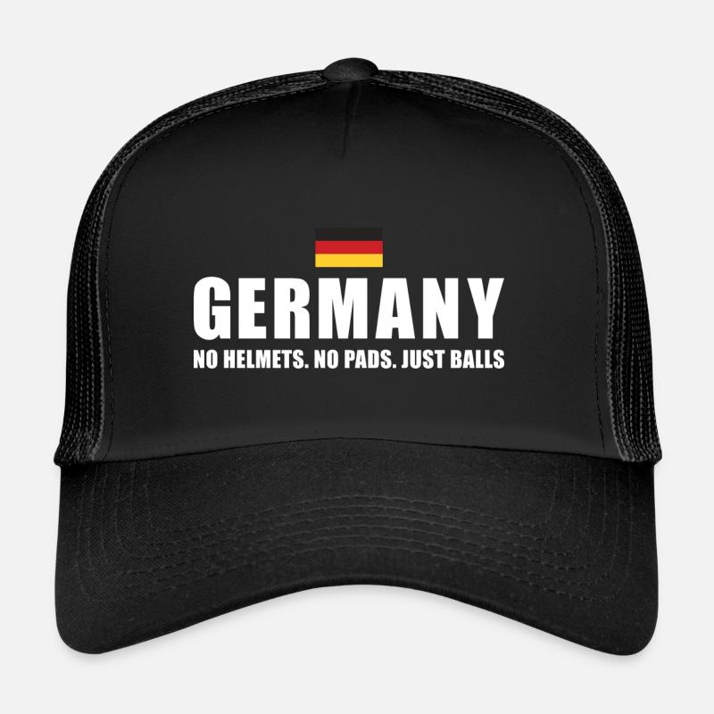 Pas de casques pas de coussinets juste des ballons Allemagne Rugby Casquette trucker 