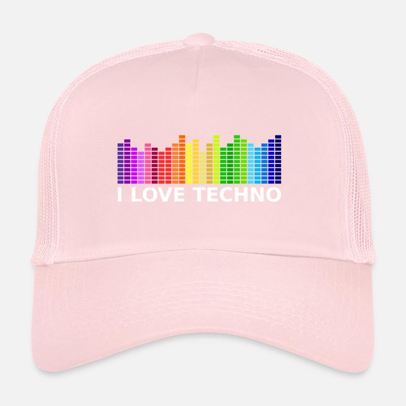 J'aime la techno Casquette trucker 