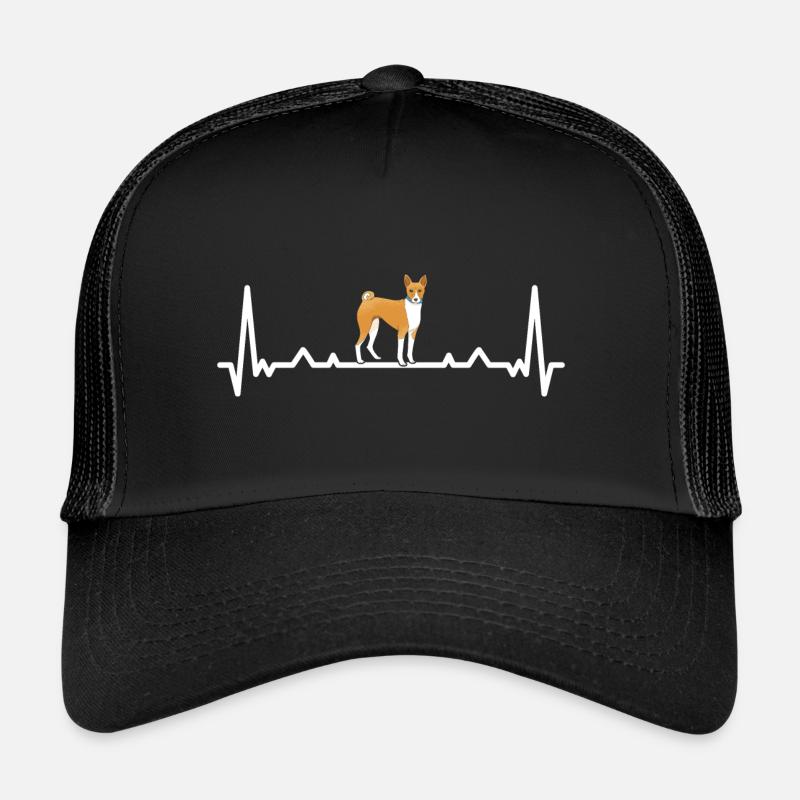 Battement de cœur de chien Basenji Casquette trucker 