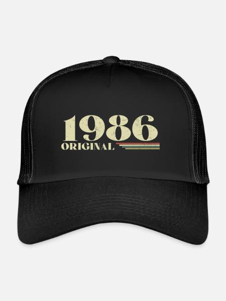 Original 1986 Vintage 1986 Retro Birthday 1986 - Trucker Cap - black/black - Front