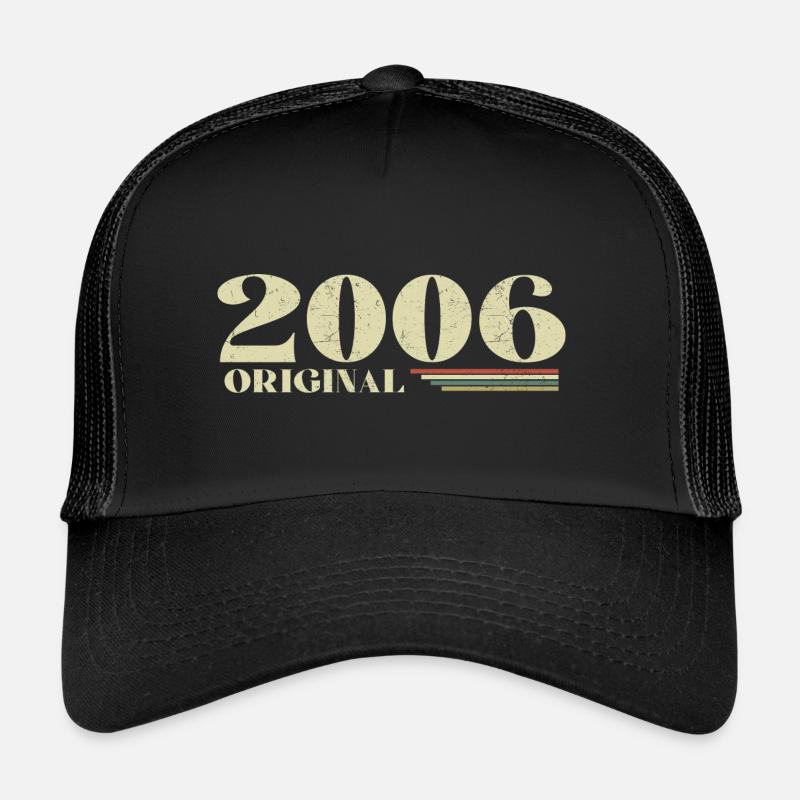 Original 2006 Vintage 2006 anniversaire 2006 rétro - Casquette trucker - noir/noir