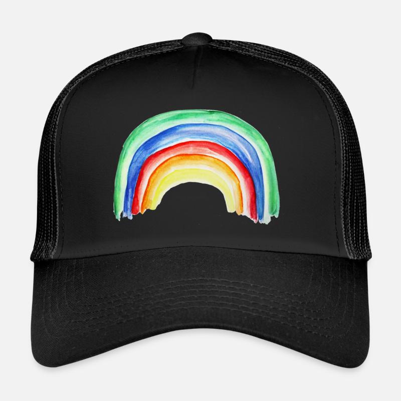 rainbow regenbogen - Trucker Cap - Schwarz/Schwarz