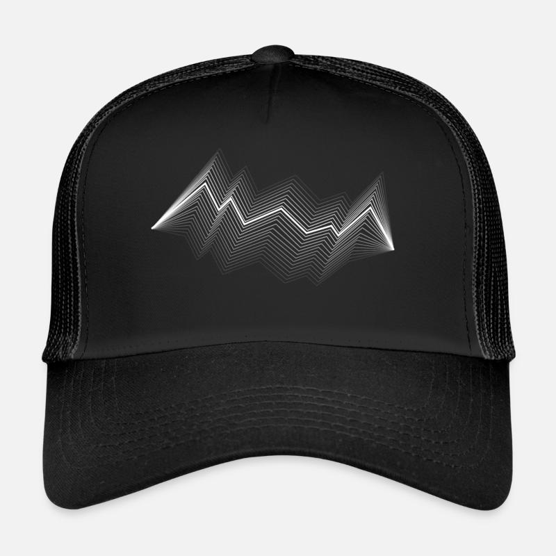 Wavetable, Audiowelle, Audiowave - Trucker Cap - Schwarz/Schwarz
