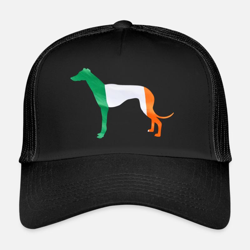 Greyhound Silhouette Irish Pride Trucker Cap