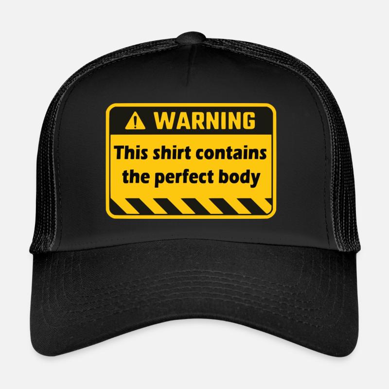 Warnung - Trucker Cap - Schwarz/Schwarz