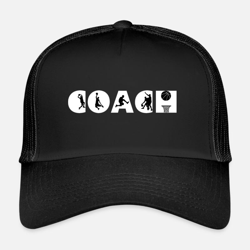 Coach Basketball - Trucker Cap - Schwarz/Schwarz