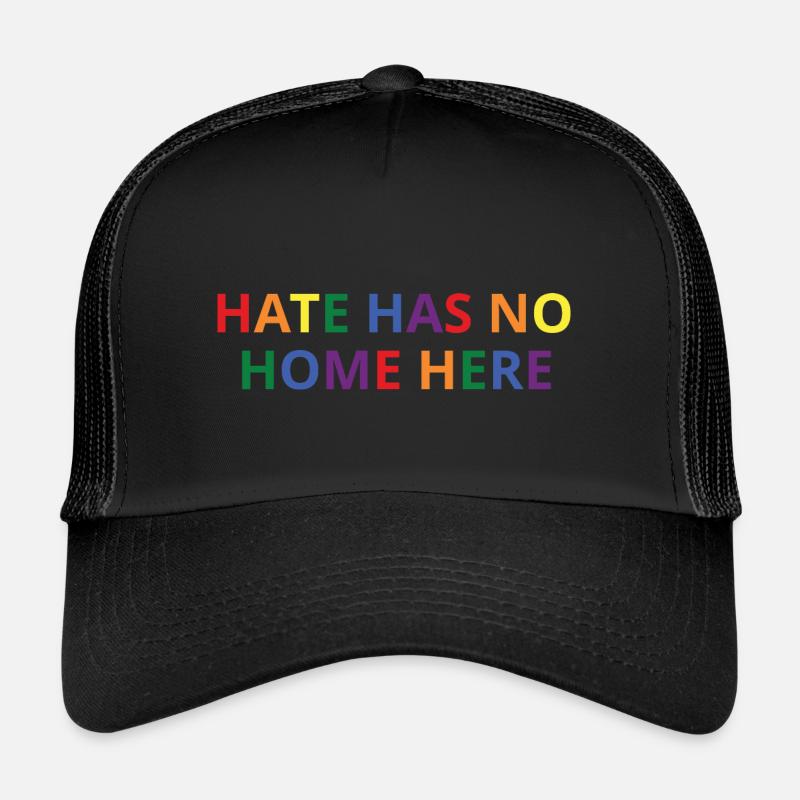 Stoppt Rassismus - Trucker Cap - Schwarz/Schwarz