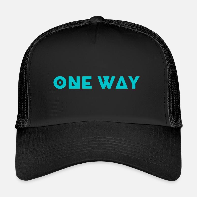 One Way - Trucker Cap - Schwarz/Schwarz