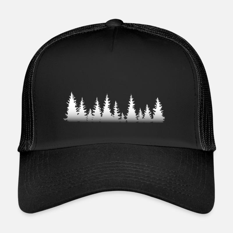 Foret de sapins enneigés Casquette trucker 