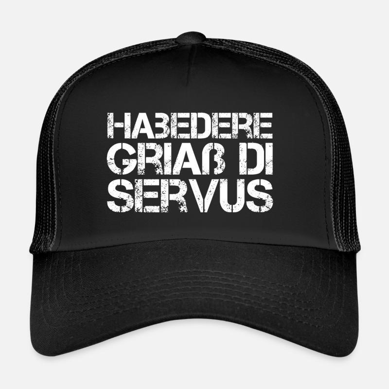 Habedere Griass Le dialecte bavarois du Servus Bayern Casquette trucker 