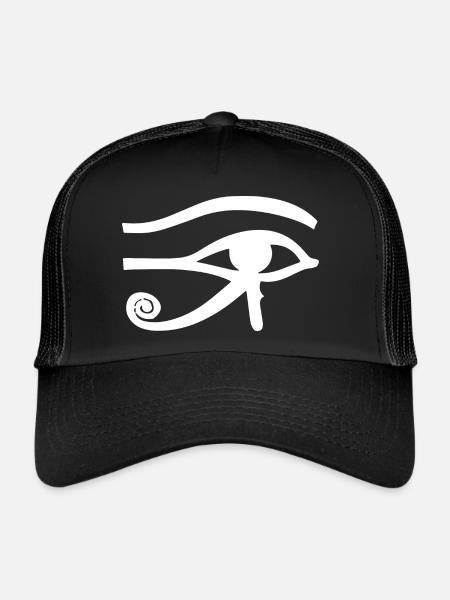 L’œil de Ra - Casquette trucker  - noir/noir - Devant