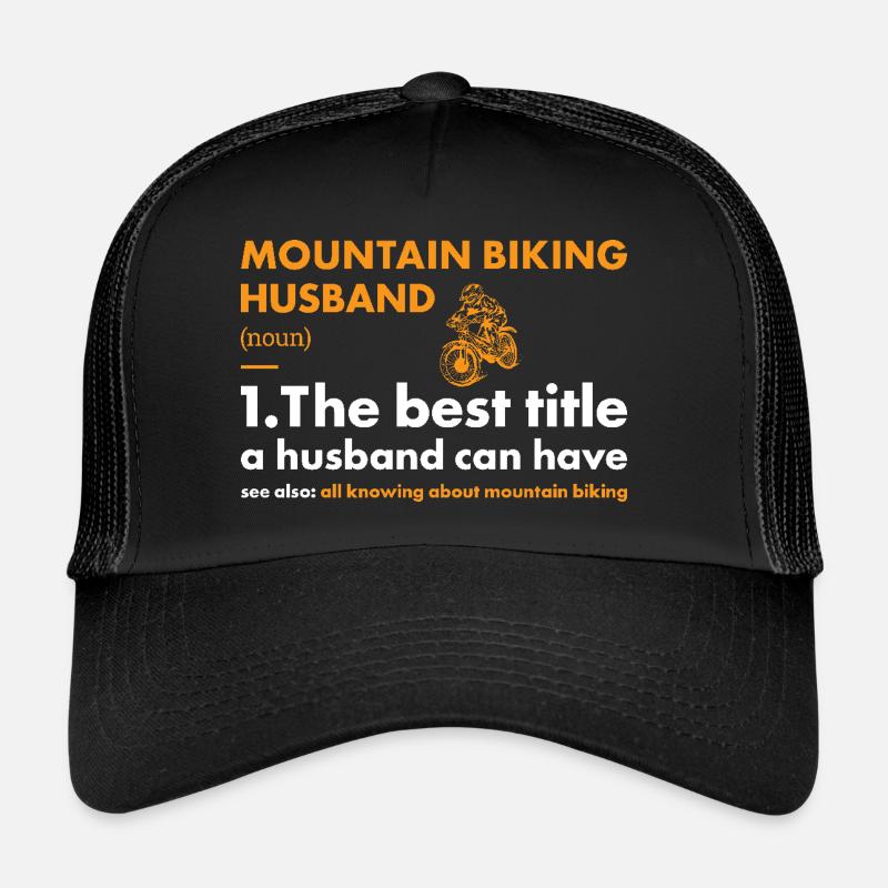 Biker Husband Definition Mountain Biking Trucker Cap