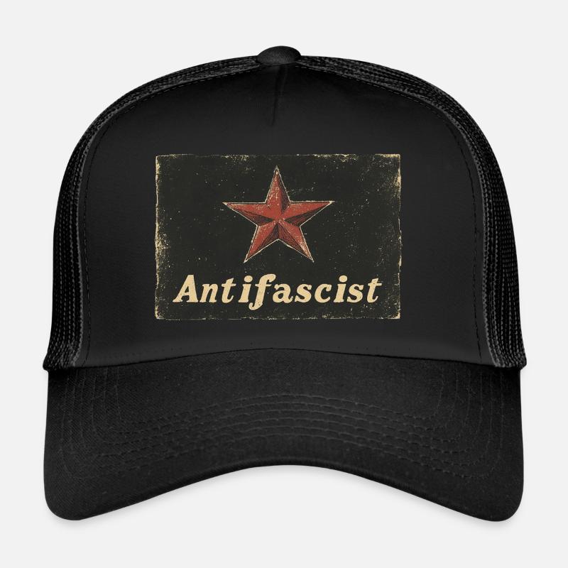 Étoile rouge antifasciste Casquette trucker 