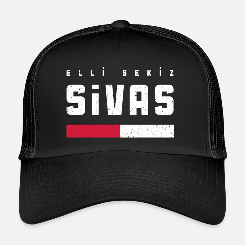 Sivas 58 - Trucker Cap - Schwarz/Schwarz