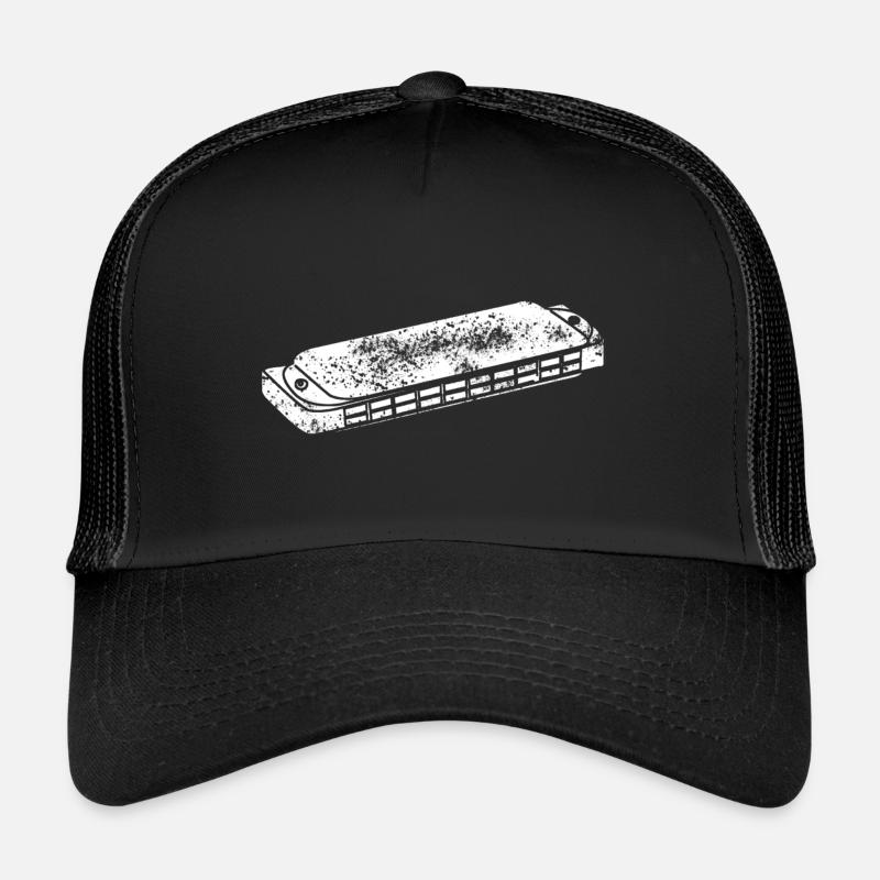 Mundharmonika Harmonica Used Look Trucker Cap