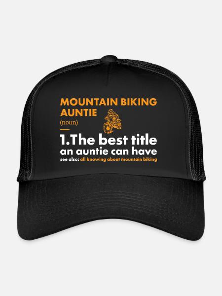 Motarde Tante Définition VTT - Casquette trucker  - noir/noir - Devant