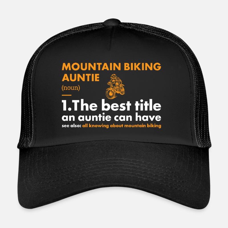 Biker Auntie Definition Mountain Biking Trucker Cap