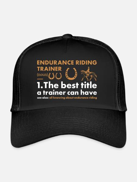 Rider Trainer Definition Endurance Riding - Trucker Cap - Schwarz/Schwarz
