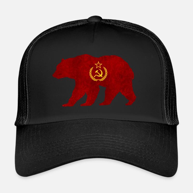 Bear silhouette with hammer and sickle USSR Trucker Cap