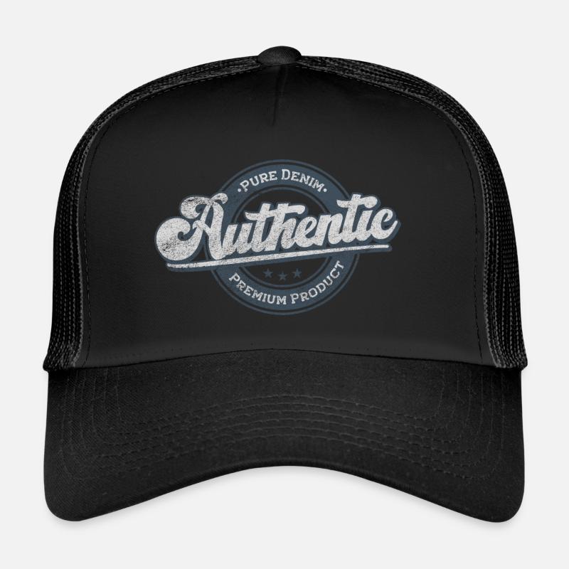 Authentisches reines Denim-Premiumprodukt retroblau Trucker Cap