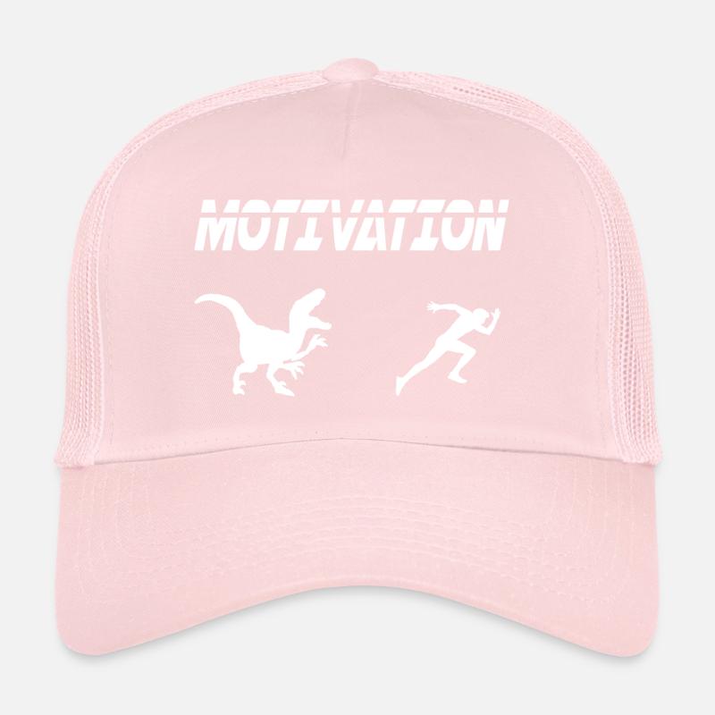 motivation sport running humor dinosaur Trucker Cap