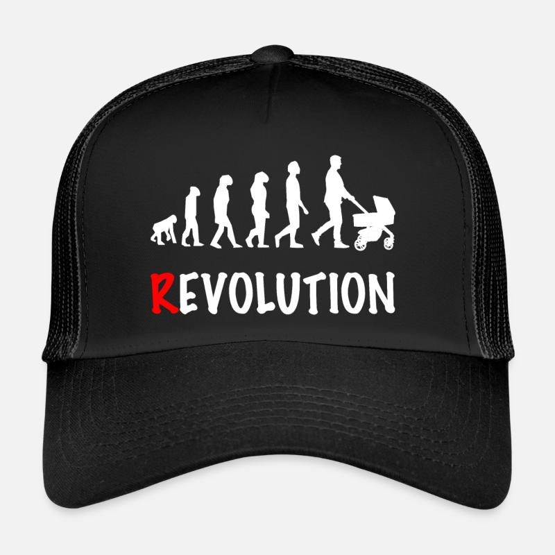 revolution daddy stroller birth - Trucker Cap - black/black