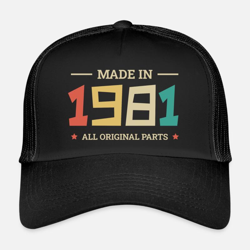 Legendär seit 1981 Original 1981 - Trucker Cap - Schwarz/Schwarz