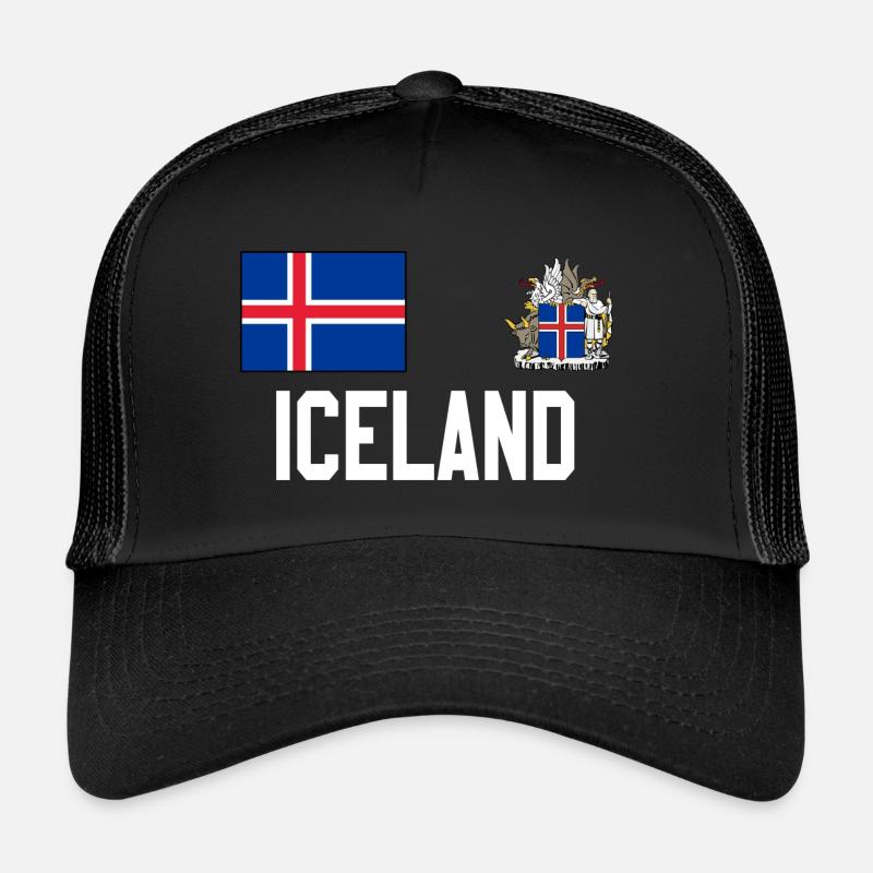 Island - Trucker Cap - Schwarz/Schwarz