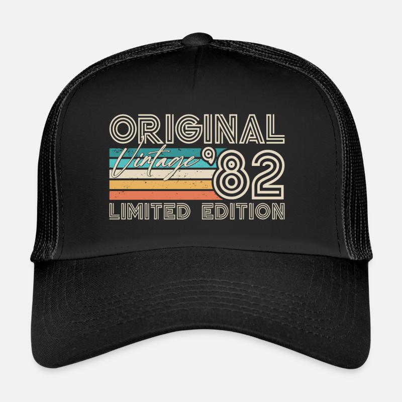 1982 Vintage Vintage retro Birthday Gift - Trucker Cap - black/black
