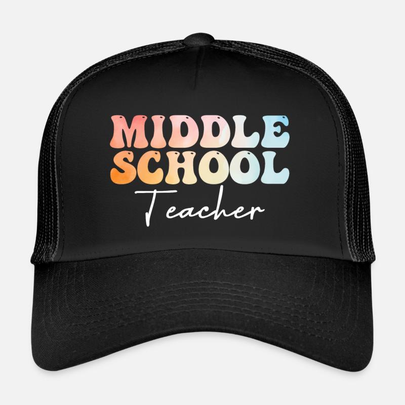 Mittelschullehrer Groovy zurück zur Schule Trucker Cap