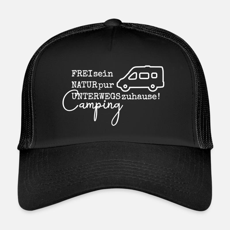 Camping-Spruch mit Camping-Kastenwagen Trucker Cap
