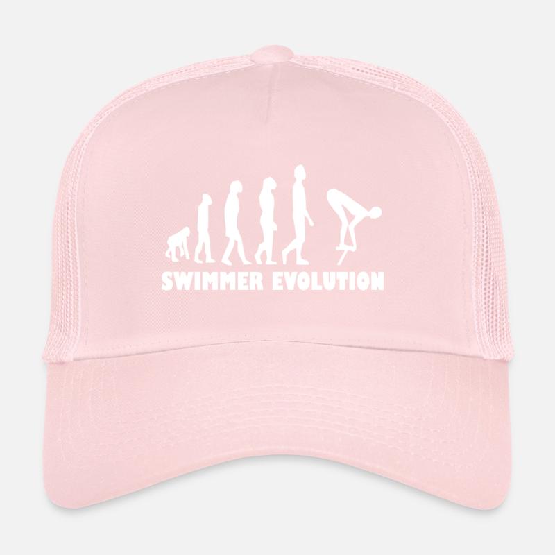 Swimmer Evolution Breaststroke Crawl Swimmer Trucker Cap