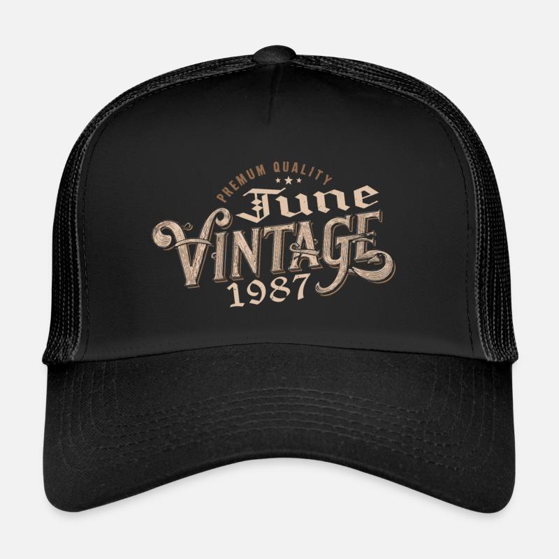 Juni 1987 Vintage Geschenk zum 37-jährigen Jubiläum 1987 Trucker Cap