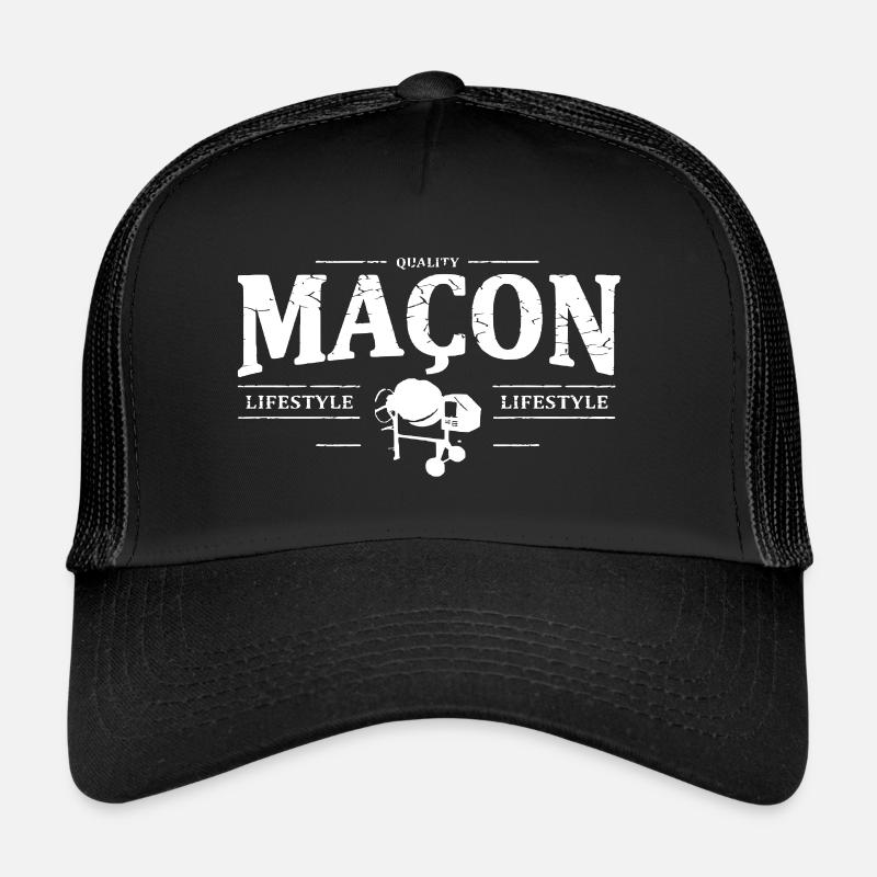 maçon - Casquette trucker  - noir/noir