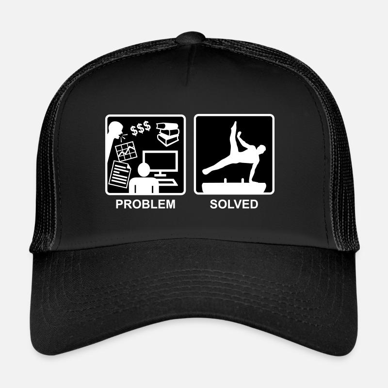 Gymnast, Gymnastics solves problems - Men Casquette trucker 