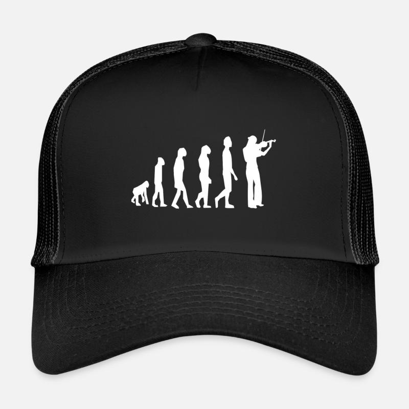 Violine Geige Geiger Geigerin Evolution - Trucker Cap - Schwarz/Schwarz