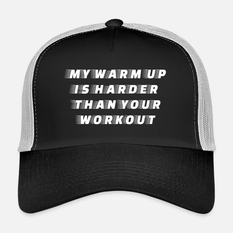 My Warm Up est votre Workout Spruch Casquette trucker 