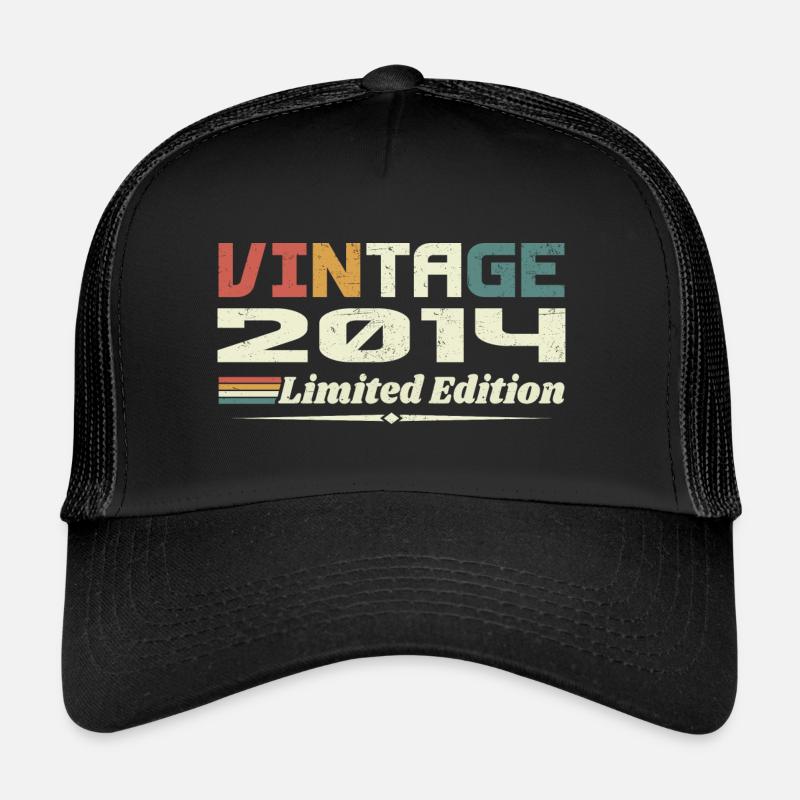 Vintage 2014 Gift 2014 Retro Birthday 2014 Trucker Cap