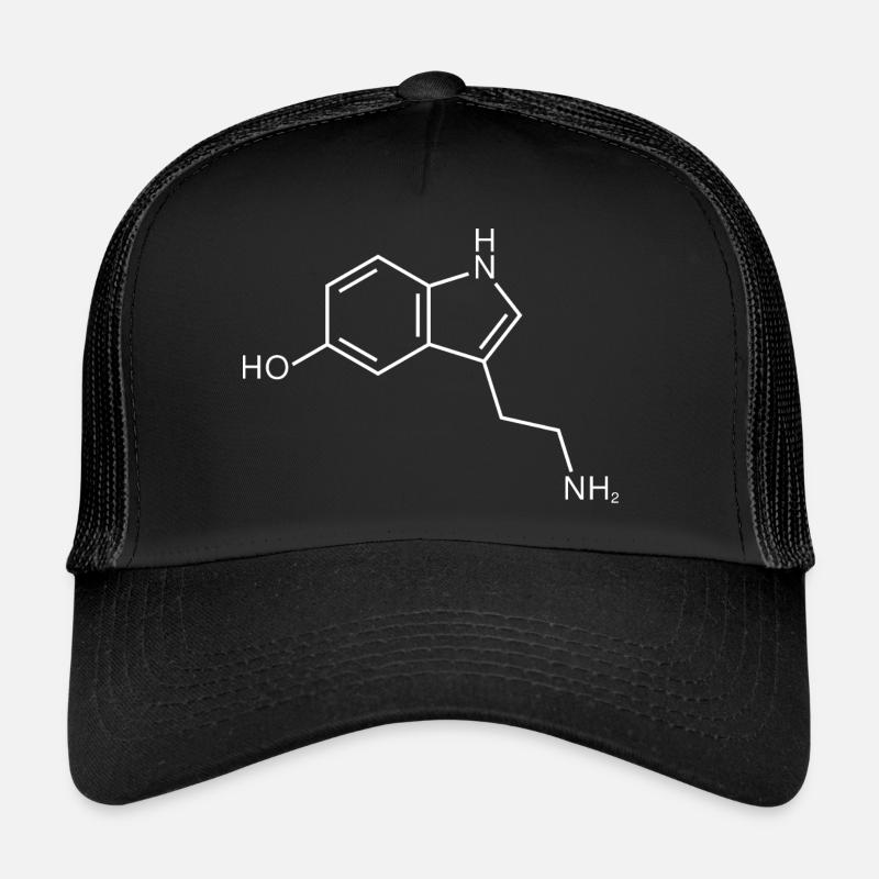 Serotonin Structure Chemistry Happiness Trucker Cap