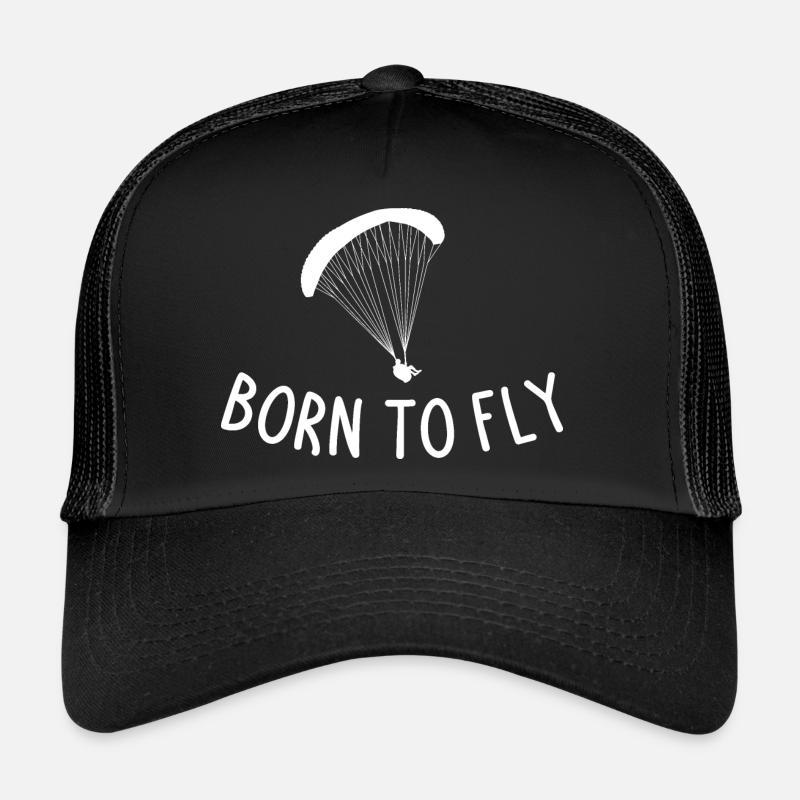 Born to Fly - Trucker Cap - Schwarz/Schwarz