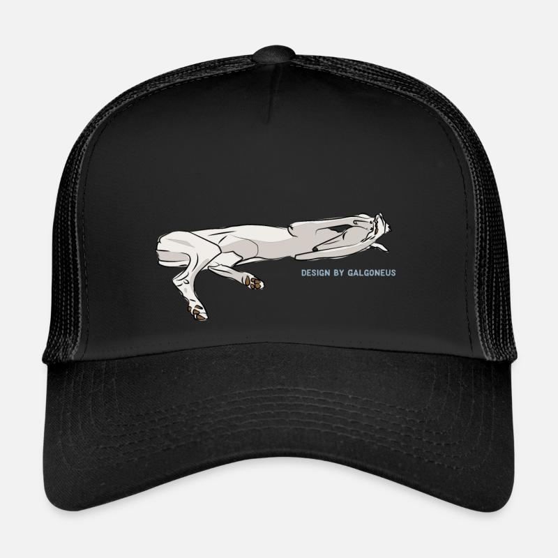 galgoneus design 6 - Trucker Cap - Schwarz/Schwarz